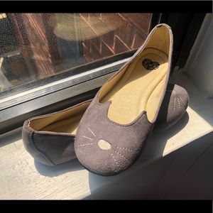 Gray suede cat shoes! 😻